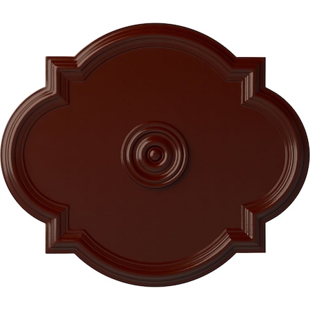 Waltz Ceiling Medallion (Fits Canopies up to 5 1/4"), 24"W x 20 1/2"H x 1 1/8"P, Brushed Mahogany